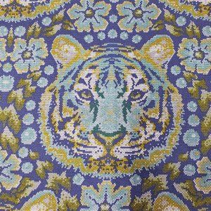 Eden by Tula Pink for Free Spirit Fabrics Eden-Crotching Tiger-Sapphire-PWTP07